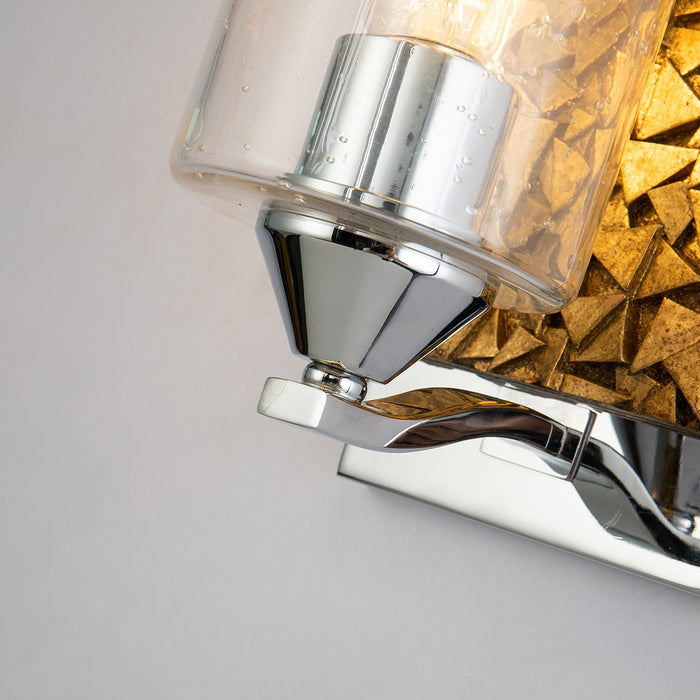 Lucas + McKearn BB90586PC-1B1G One Light Wall Sconce, Polished Chrome