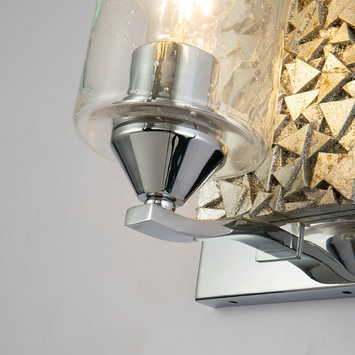 Lucas + McKearn BB90586PC-1B1S One Light Wall Sconce, Polished Chrome