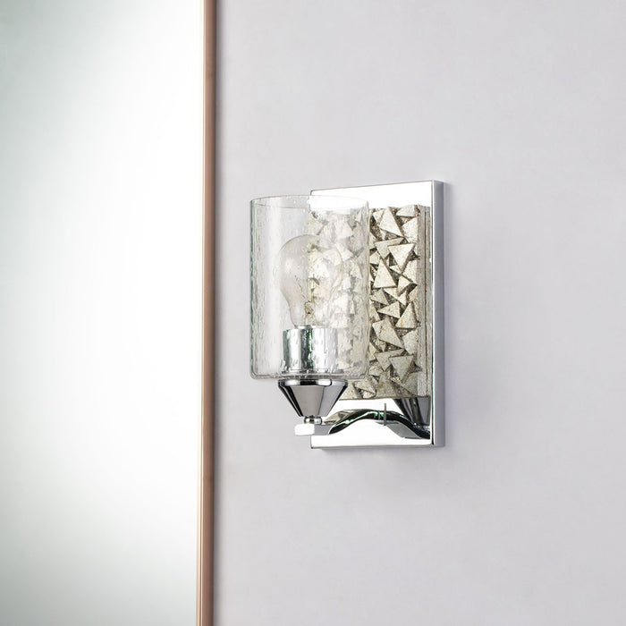 Lucas + McKearn BB90586PC-1B1S One Light Wall Sconce, Polished Chrome