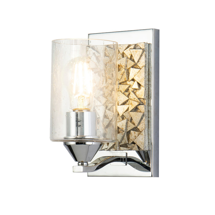 Lucas + McKearn BB90586PC-1B1S One Light Wall Sconce, Polished Chrome