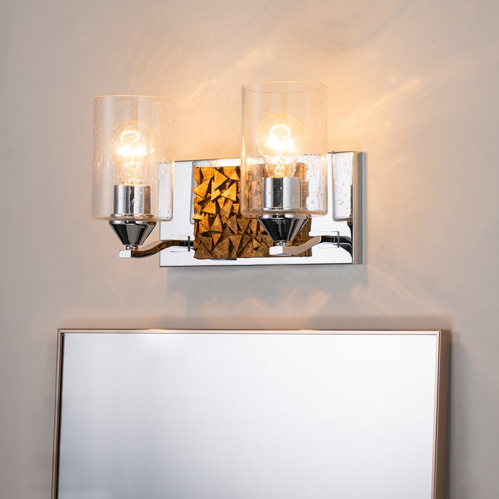 Lucas + McKearn BB90586PC-2B1G Two Light Vanity, Polished Chrome