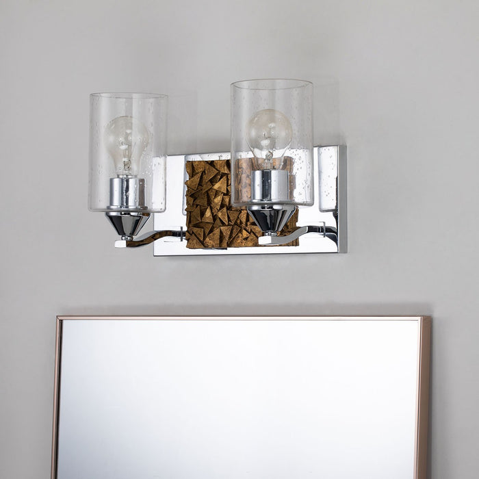 Lucas + McKearn BB90586PC-2B1G Two Light Vanity, Polished Chrome