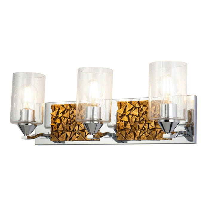 Lucas + McKearn BB90586PC-3B1G Three Light Vanity, Polished Chrome