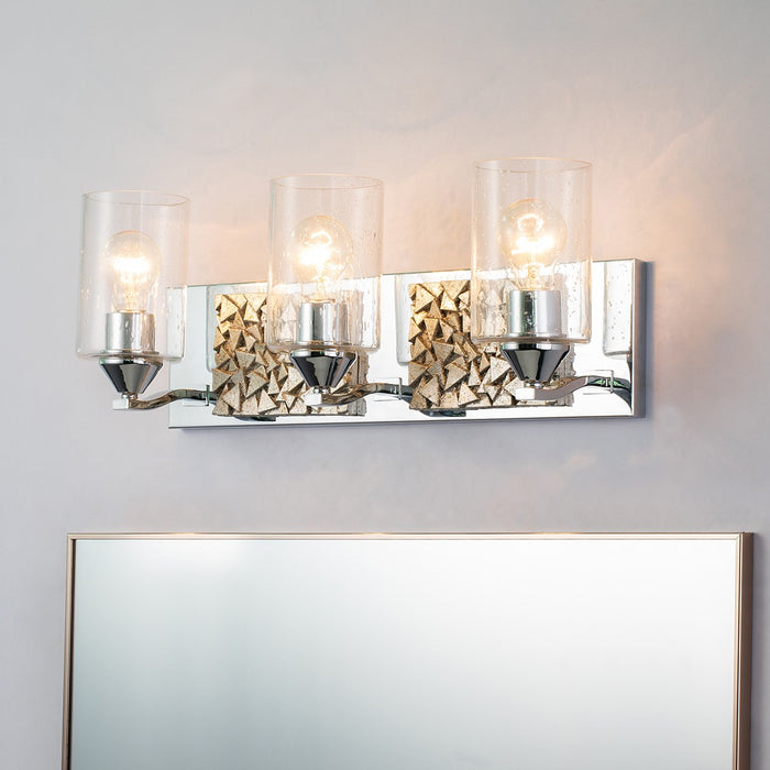Lucas + McKearn BB90586PC-3B1S Three Light Vanity, Polished Chrome