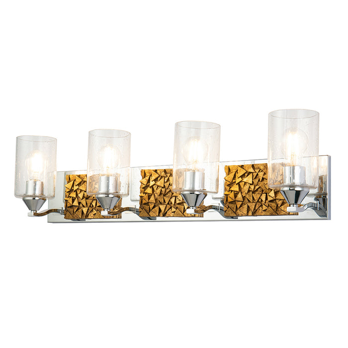 Lucas + McKearn BB90586PC-4B1G Four Light Vanity, Polished Chrome
