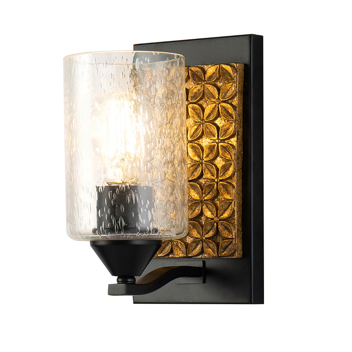 Lucas + McKearn BB90587MB-1B2G One Light Wall Sconce, Matte Black