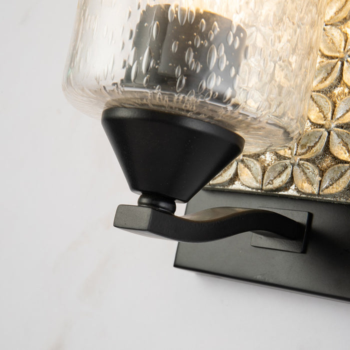Lucas + McKearn BB90587MB-1B2S One Light Wall Sconce, Matte Black