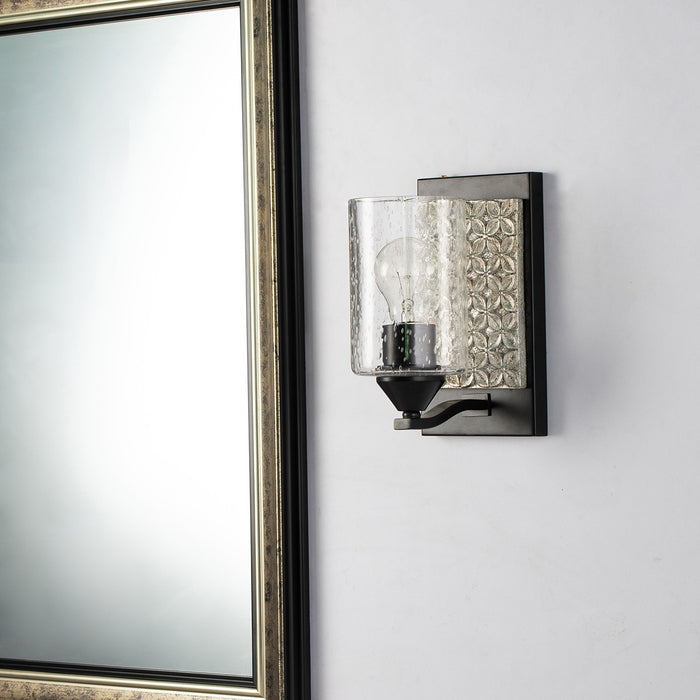 Lucas + McKearn BB90587MB-1B2S One Light Wall Sconce, Matte Black