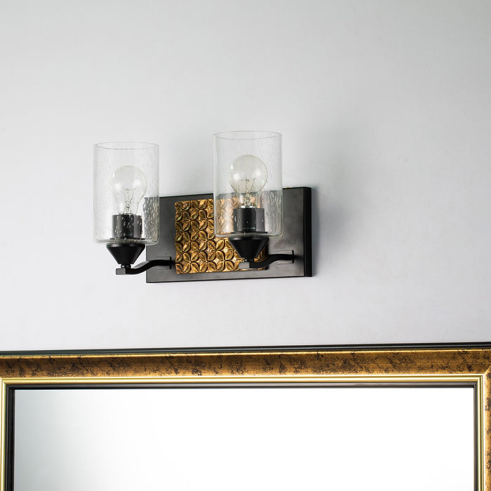 Lucas + McKearn BB90587MB-2B2G Two Light Vanity, Matte Black
