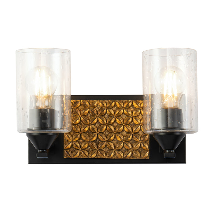 Lucas + McKearn BB90587MB-2B2G Two Light Vanity, Matte Black