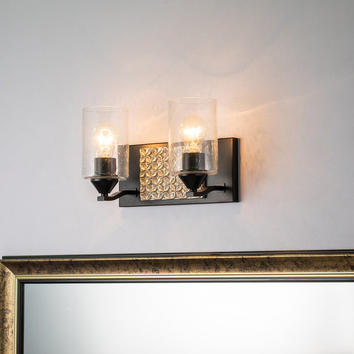 Lucas + McKearn BB90587MB-2B2S Two Light Vanity, Matte Black