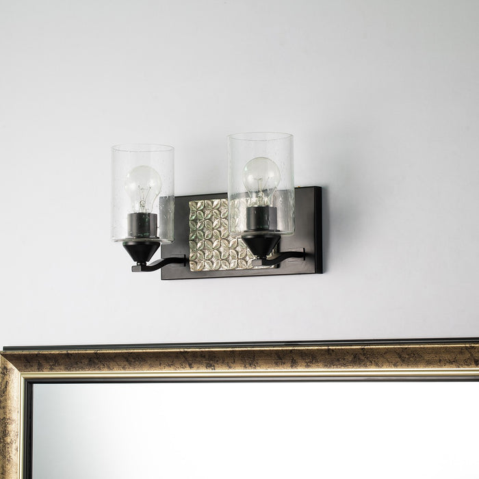 Lucas + McKearn BB90587MB-2B2S Two Light Vanity, Matte Black