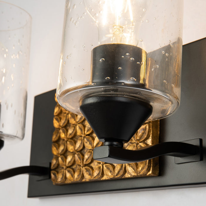 Lucas + McKearn BB90587MB-3B2G Three Light Vanity, Matte Black
