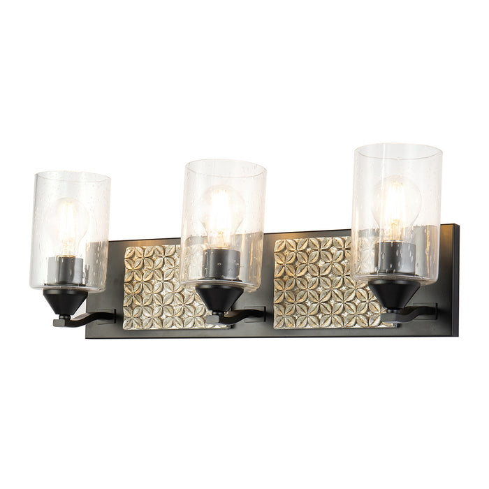 Lucas + McKearn BB90587MB-3B2S Three Light Vanity, Matte Black