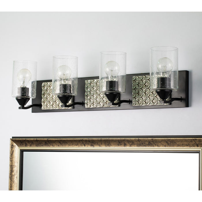 Lucas + McKearn BB90587MB-4B2S Four Light Vanity, Matte Black