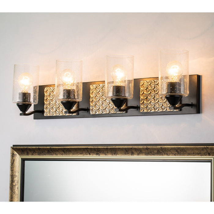 Lucas + McKearn BB90587MB-4B2S Four Light Vanity, Matte Black