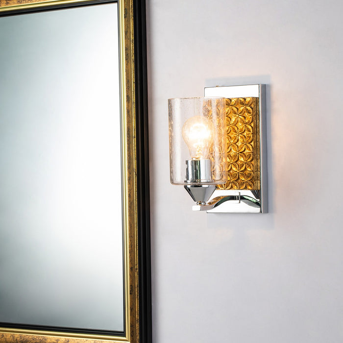 Lucas + McKearn BB90587PC-1B2G One Light Wall Sconce, Polished Chrome