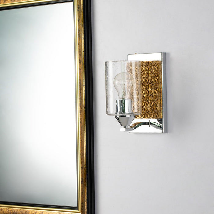 Lucas + McKearn BB90587PC-1B2G One Light Wall Sconce, Polished Chrome