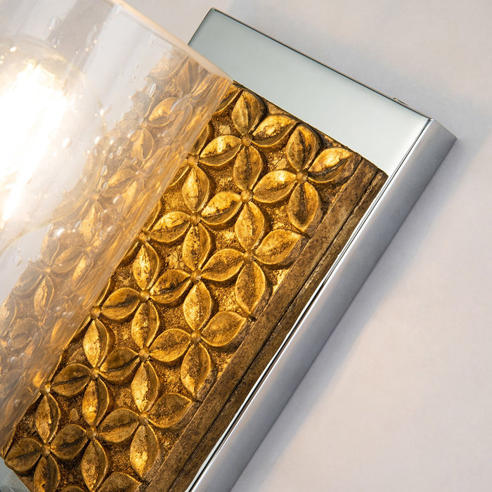 Lucas + McKearn BB90587PC-1B2G One Light Wall Sconce, Polished Chrome