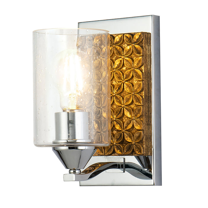 Lucas + McKearn BB90587PC-1B2G One Light Wall Sconce, Polished Chrome