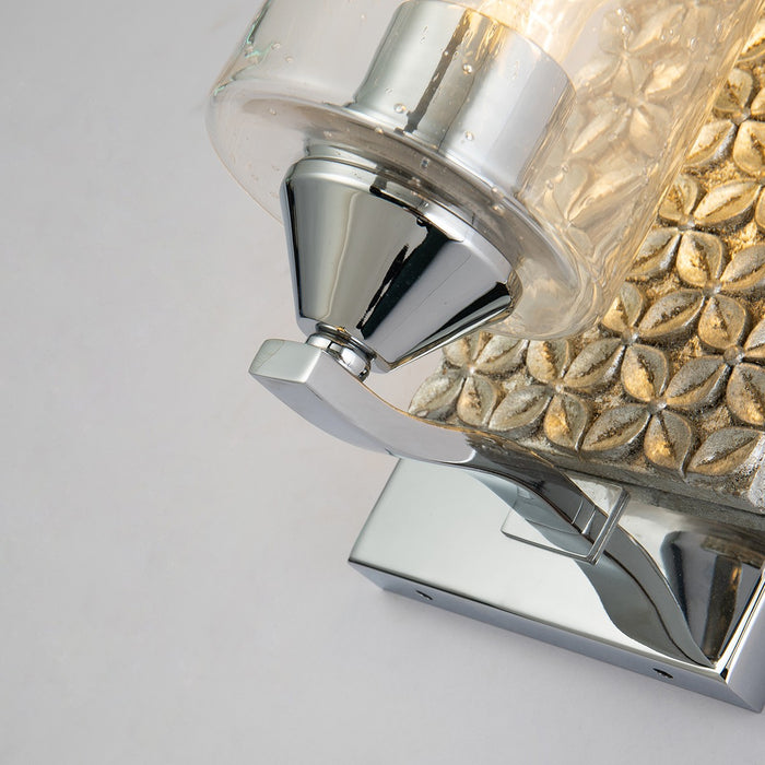 Lucas + McKearn BB90587PC-1B2S One Light Wall Sconce, Polished Chrome