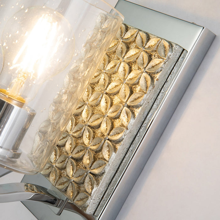 Lucas + McKearn BB90587PC-1B2S One Light Wall Sconce, Polished Chrome