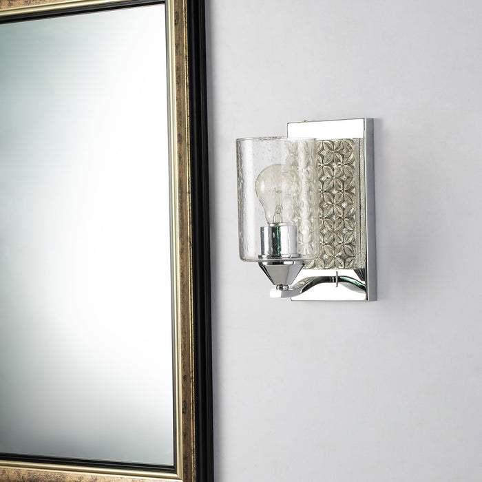 Lucas + McKearn BB90587PC-1B2S One Light Wall Sconce, Polished Chrome