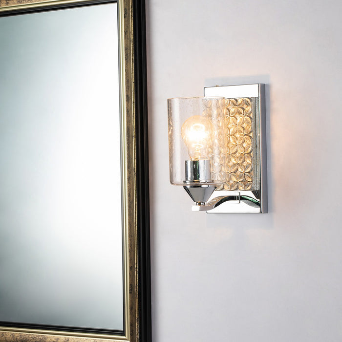Lucas + McKearn BB90587PC-1B2S One Light Wall Sconce, Polished Chrome