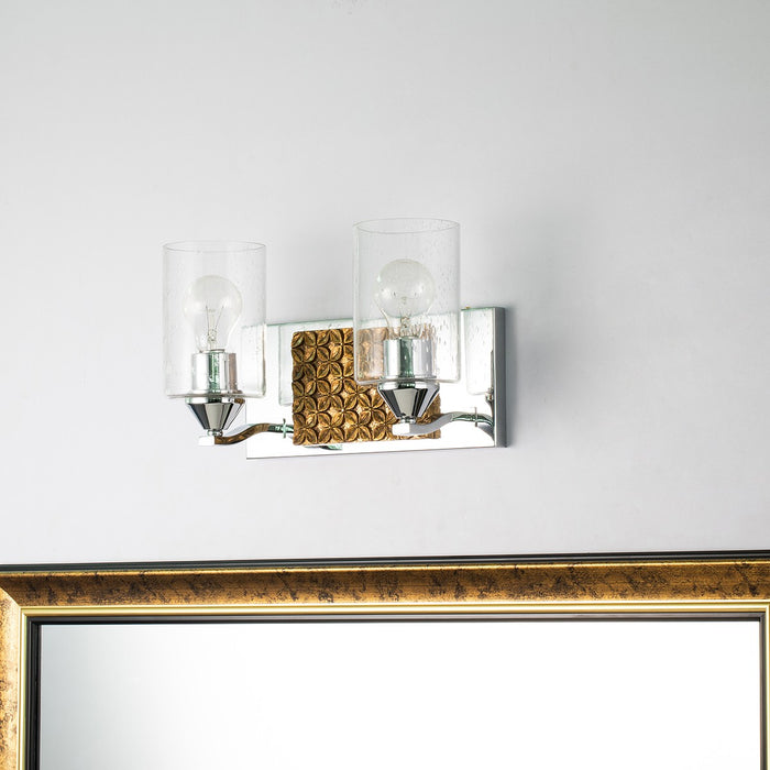 Lucas + McKearn BB90587PC-2B2G Two Light Vanity, Polished Chrome