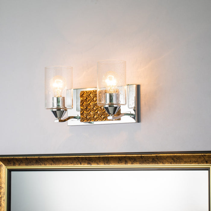 Lucas + McKearn BB90587PC-2B2G Two Light Vanity, Polished Chrome
