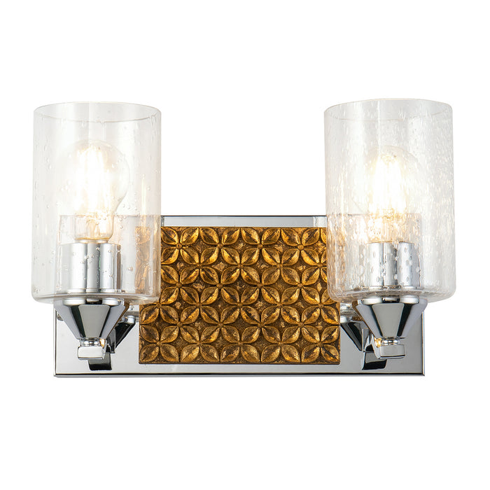 Lucas + McKearn BB90587PC-2B2G Two Light Vanity, Polished Chrome