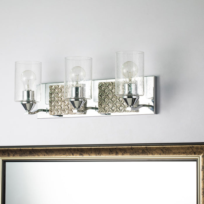 Lucas + McKearn BB90587PC-3B2S Three Light Vanity, Polished Chrome