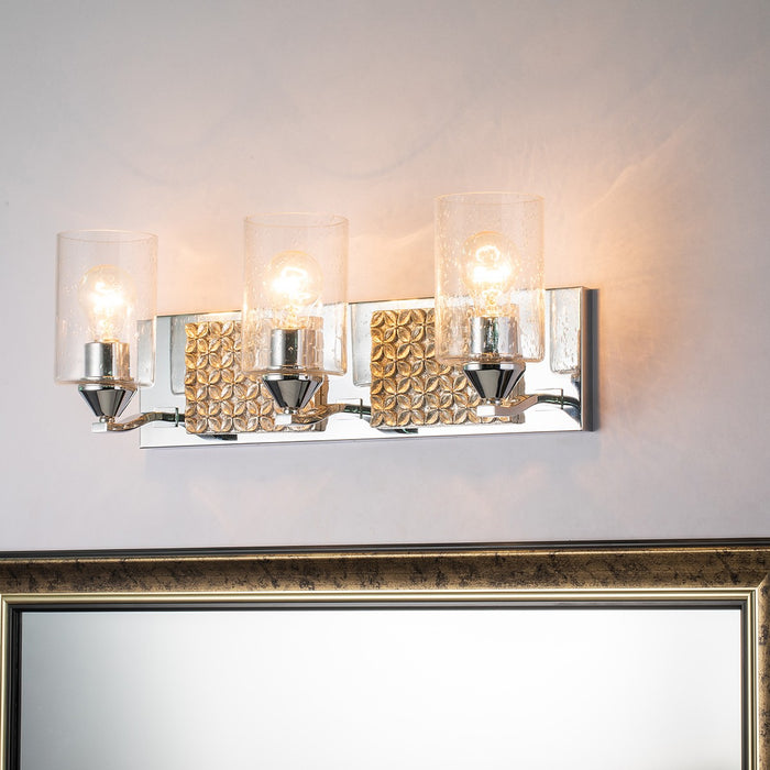 Lucas + McKearn BB90587PC-3B2S Three Light Vanity, Polished Chrome