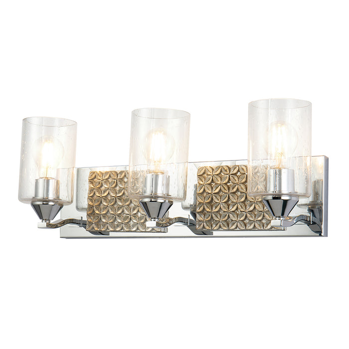 Lucas + McKearn BB90587PC-3B2S Three Light Vanity, Polished Chrome