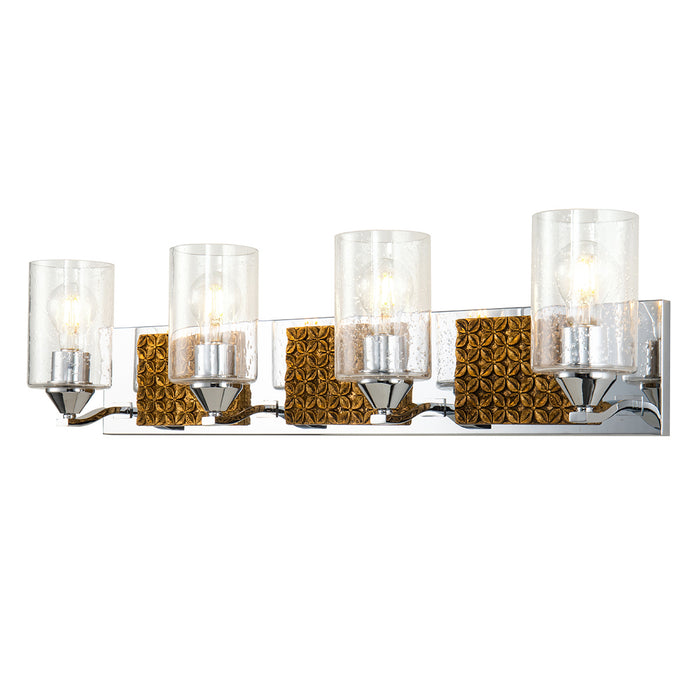 Lucas + McKearn BB90587PC-4B2G Four Light Vanity, Polished Chrome