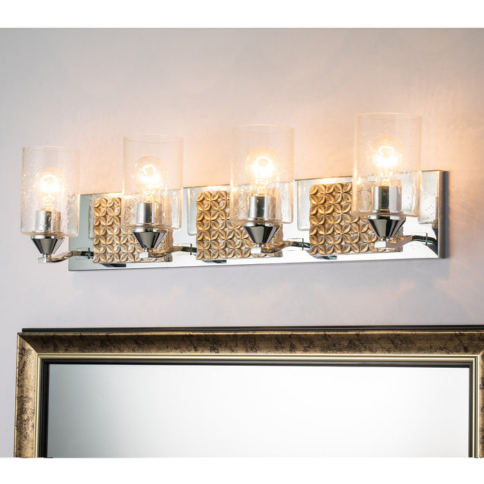 Lucas + McKearn BB90587PC-4B2S Four Light Vanity, Polished Chrome