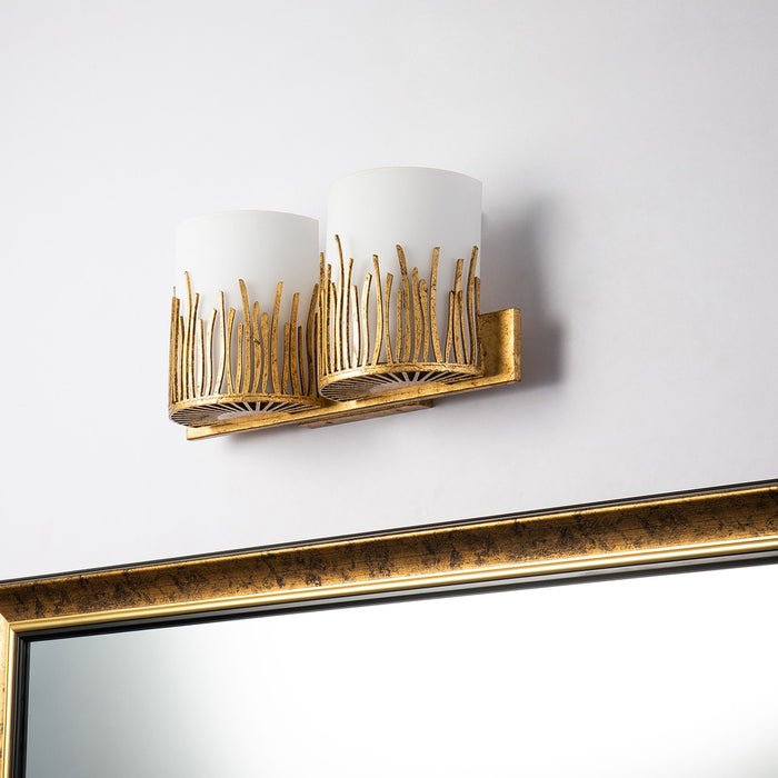 Lucas + McKearn BB90610G-2 Two Light Vanity, Gold