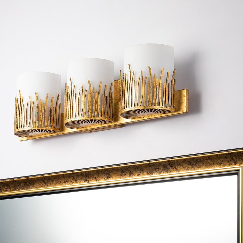 Lucas + McKearn BB90610G-3 Three Light Vanity, Gold