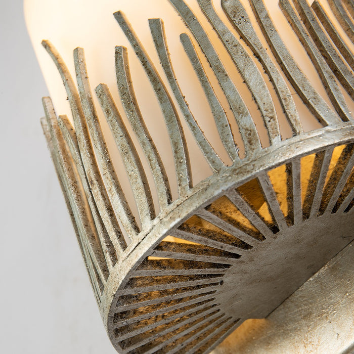 Lucas + McKearn BB90610S-1 One Light Wall Sconce, Silver