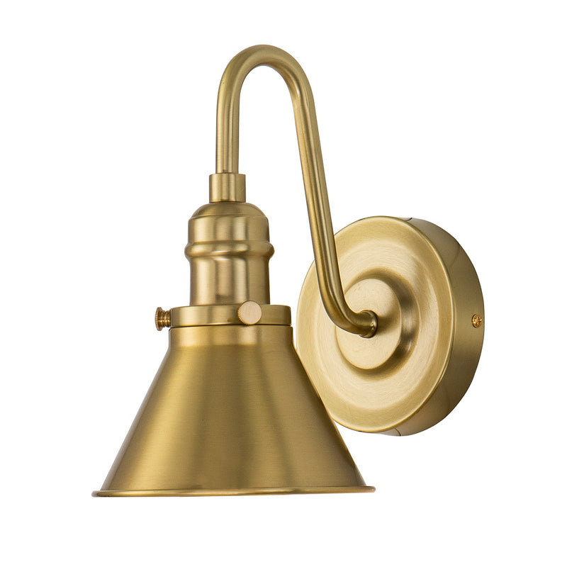 Lucas + McKearn BB90684AGB-1 One Light Wall Sconce, Aged Brass