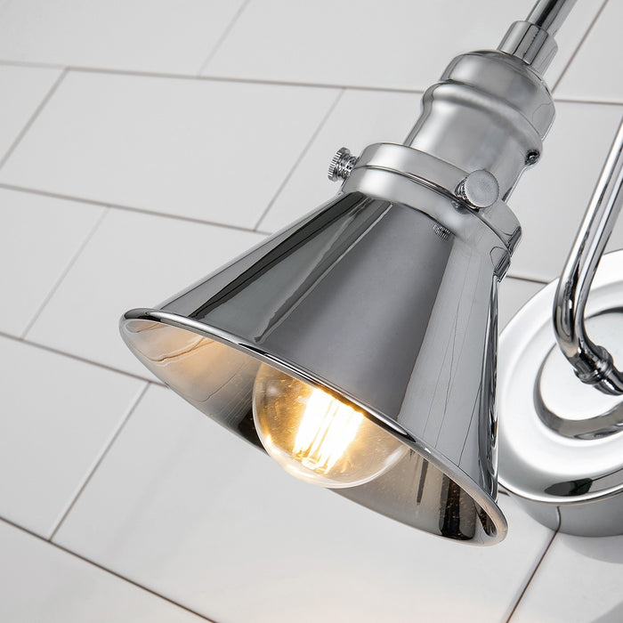 Lucas + McKearn BB90684PC-1 One Light Wall Sconce, Polished Chrome