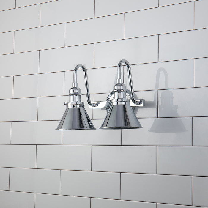 Lucas + McKearn BB90684PC-2 Two Light Vanity, Polished Chrome