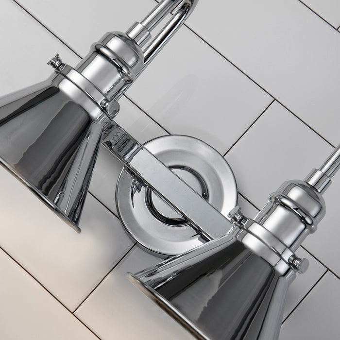 Lucas + McKearn BB90684PC-2 Two Light Vanity, Polished Chrome