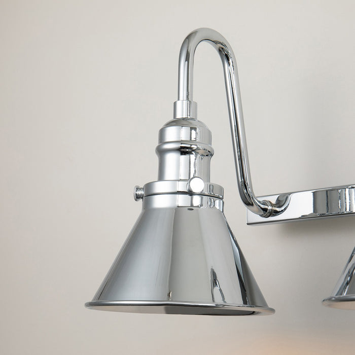 Lucas + McKearn BB90684PC-3 Three Light Vanity, Polished Chrome