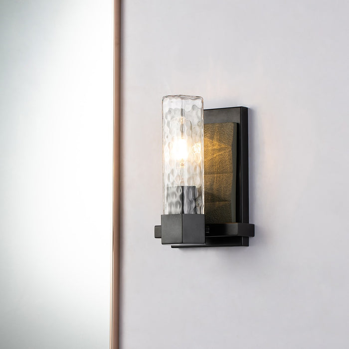 Lucas + McKearn BB91595-1 One Light Wall Sconce, Black+Grey