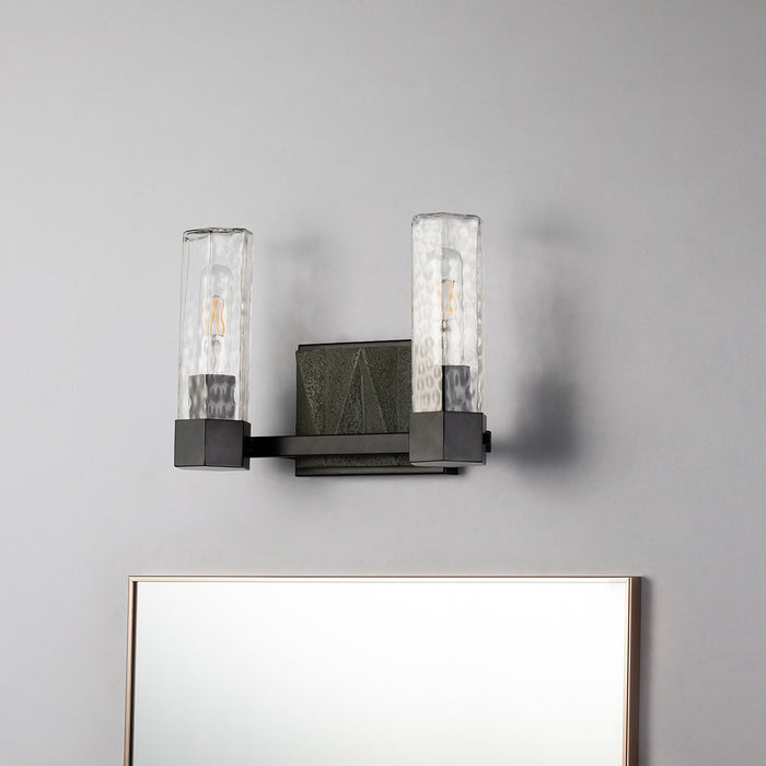 Lucas + McKearn BB91595-2 Two Light Vanity, Black+Grey