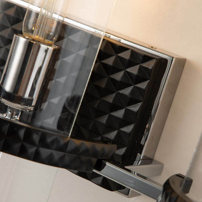 Lucas + McKearn BB91598-3 Three Light Vanity, Matte Black/Polished Chrome