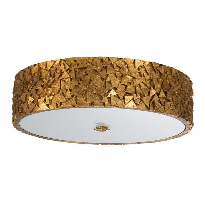Lucas + McKearn FM1158G-RD-16 Three Light Flush Mount, Gold