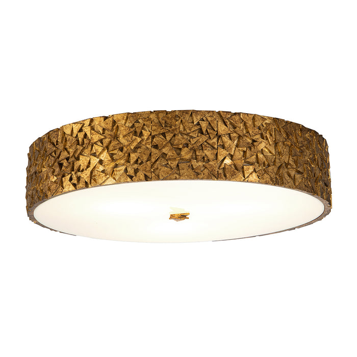 Lucas + McKearn FM1158G-RD-20 Three Light Flush Mount, Gold