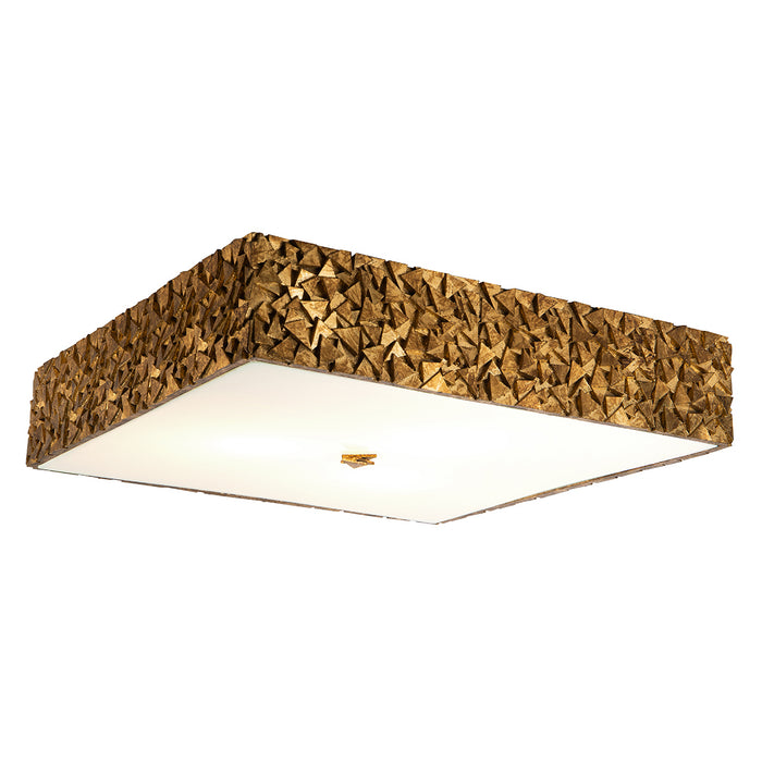 Lucas + McKearn FM1158G-SQ-20 Three Light Flush Mount, Gold